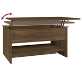 ZNTS Coffee Table Brown Oak 80x50x40 cm Engineered Wood 819298