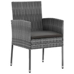 ZNTS 7 Piece Outdoor Dining Set Poly Rattan Grey 3120105