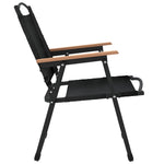 ZNTS Camping Chairs 2 pcs Black 54x55x78 cm Oxford Fabric 319485