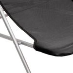 ZNTS Folding Beach Chairs 2 pcs Black Textilene&Powder-coated Steel 360188