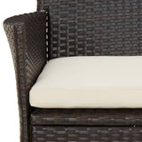 ZNTS Garden Chairs with Cushions 4 pcs Brown Poly Rattan 362526