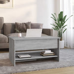 ZNTS Coffee Table Grey Sonoma 80x50x40 cm Engineered Wood 819297