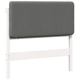Upholstered Headboard White and Light Grey 100 cm 880087