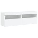 TV Wall Cabinets with LED Lights 2 pcs White 60x30x40 cm 837184