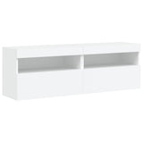 7 Piece TV Wall Cabinet Set with LED Lights White 3216778