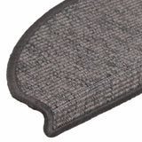 Stair Mats 15 pcs 65x21x4 cm Beige and Grey Half Round Large 326900