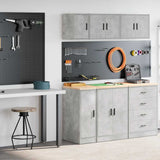 Garage Cabinets 2 pcs Concrete Grey Engineered Wood 3328290