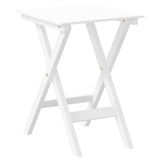 Rocking Chairs 2pcs with Foldable Table White Solid Wood Poplar 3281592