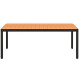 Dining Set Black and Brown WPC, aluminium, PVC rattan, steel 3060128