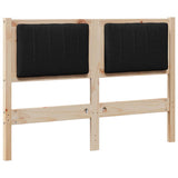 Upholstered Headboard Brown 120 cm Solid Pine Wood 879076
