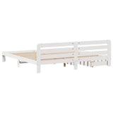 Bed Frame without Mattress White 180x200 cm Super King Solid Wood Pine 3309855