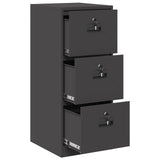 File Cabinet Black 44 x 50 x 106.5 cm Cold-Rolled Steel 891598