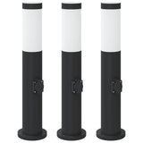 Bollard Lights with Outlet 3pcs 50 cm Stainless Steel IP44 4006036