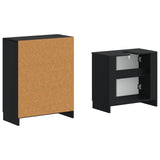 2 Piece Bathroom Cabinet Set UTRECHT Black Engineered Wood 3417649
