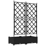 Garden Planter 2 pcs Black 80 x 40 x 125.5 cm Plastic 42002837
