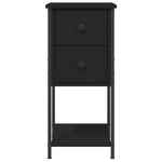 ZNTS Bedside Cabinet Black 32x42x70 cm Engineered Wood 826093