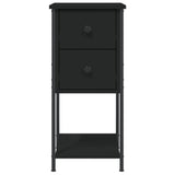 ZNTS Bedside Cabinet Black 32x42x70 cm Engineered Wood 826093