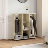 Wardrobe with Wheels Sonoma Oak 102x38x110 cm Engineered Wood 848033