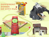 100 Piece Wooden Train Set for Kids 3 Years with Track, Crane, Battery Operated Train T3398P422463
