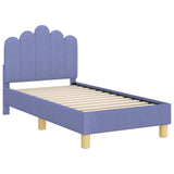 Toddler Bed Frame with Headboard Jeans Blue 70 x 140 cm Fabric 42011043