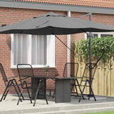 Umbrella Anthracite 351 x 250 x 260 cm Polyester and Aluminium 42003345