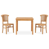 ZNTS 3 Piece Garden Dining Set Solid Teak Wood 3060014