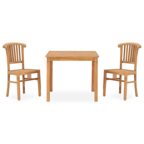 ZNTS 3 Piece Garden Dining Set Solid Teak Wood 3060014