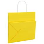 ZNTS Paper Bags 250 pcs with Handles Yellow 21x11x36 cm 4101785