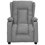Recliner Chair Grey Faux Leather 339072