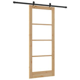 Sliding Door ORKDAL Natural and Black 86 x 211 cm 3332173