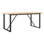 ZNTS Dining Table O-Frame 180x90x75.5 cm Solid Wood Pine and Cast Iron 3282744