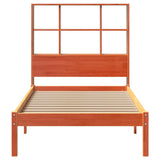 Bookcase Bed without Mattress Wax Brown 75x190 cm Small Single Solid Wood Pine 3321597