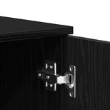 Sideboard Black Oak 80x36x75 cm Engineered Wood 862010