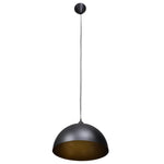 ZNTS Ceiling Lamp 2 pcs Height-adjustable Semi-spherical Black 241113