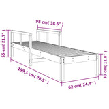 Sun Lounger 199.5x62x55 cm Impregnated Wood Pine 832542