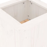 Planter Bench White 184.5x39.5x56.5 cm Solid Wood Pine 825171