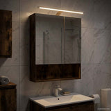 Bathroom Mirror Cabinet Smoked Oak 50 x 14.5 x 70 cm 889211