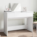 Dressing Table with Mirror White 100x45x76 cm 840695