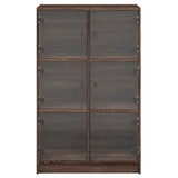 Highboard with Doors Brown Oak 68x37x109 cm Engineered Wood 3295856