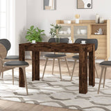 ZNTS Dining Table Smoked Oak 120x60x76 cm Engineered Wood 838189