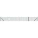 ZNTS Wire Mesh Fence with Flange Green 0.8x10 m 154176