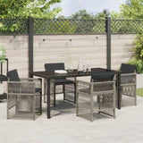 Garden Dining Set 5 pcs Grey Powder-Coated Steel 3380655