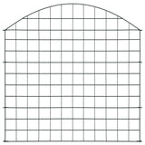 Arched Garden Fence Set 77.5x78.5 cm Green 146103