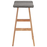 Bar Stools 2 pcs Dark Grey Fabric 249577
