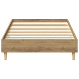 Bed Frame No Mattress Artisan Oak 100x200 cm Engineered Wood 861047