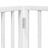 Dog Gate with Door Foldable 10 Panels White 800 cm Poplar Wood 3155567