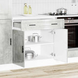 Kitchen Base Cabinet Porto Concrete Grey Engineered Wood 853981