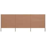 3-panel Wind Screen Fabric 400x160 cm Taupe 47151