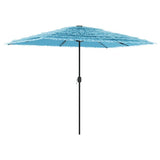 Garden Parasol with Steel Pole Blue 300x200x250 cm 4005094