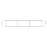 Raised Garden Bed White 300 x 40x 40 cm Steel 8011727